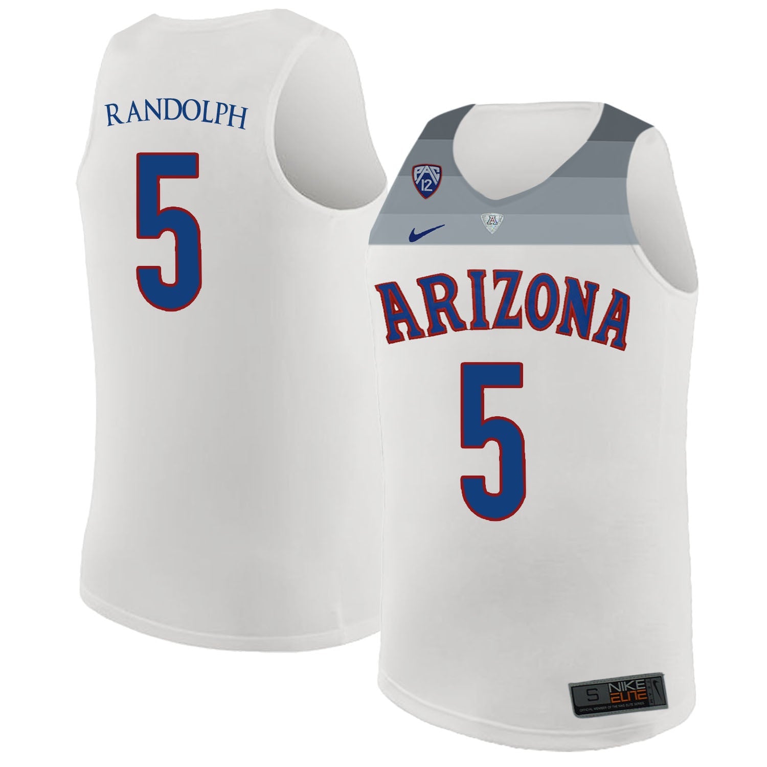 Brandon Randolph 5 White College Football Jersey football jersey product view 1