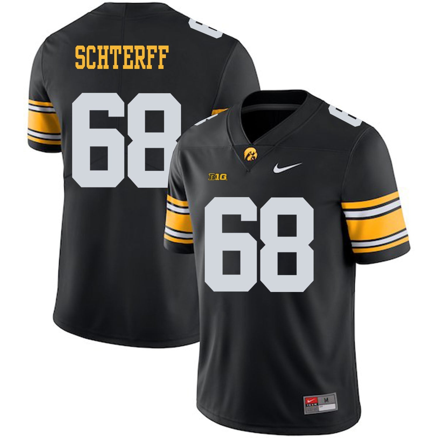 Brandon Scherff 68 Black Style 1 College Football Jersey football jersey product view 1