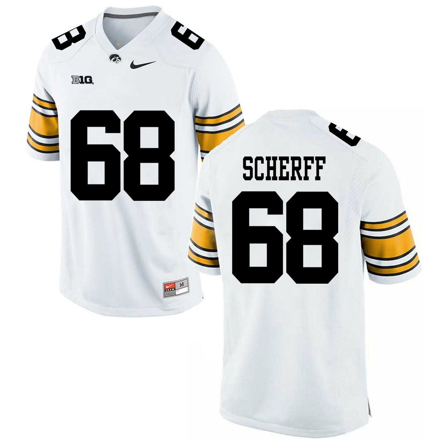 Brandon Scherff 68 White College Football Jersey football jersey product view 1