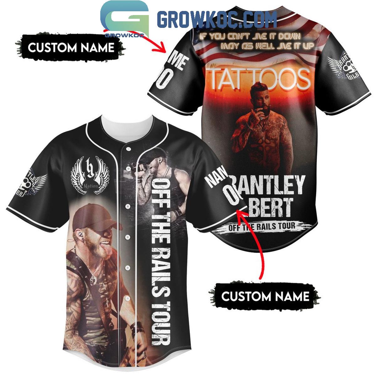 Brantley Gilbert If You Can’t Live It Down 2024 Personalized Baseball Jersey baseball jersey product view 1