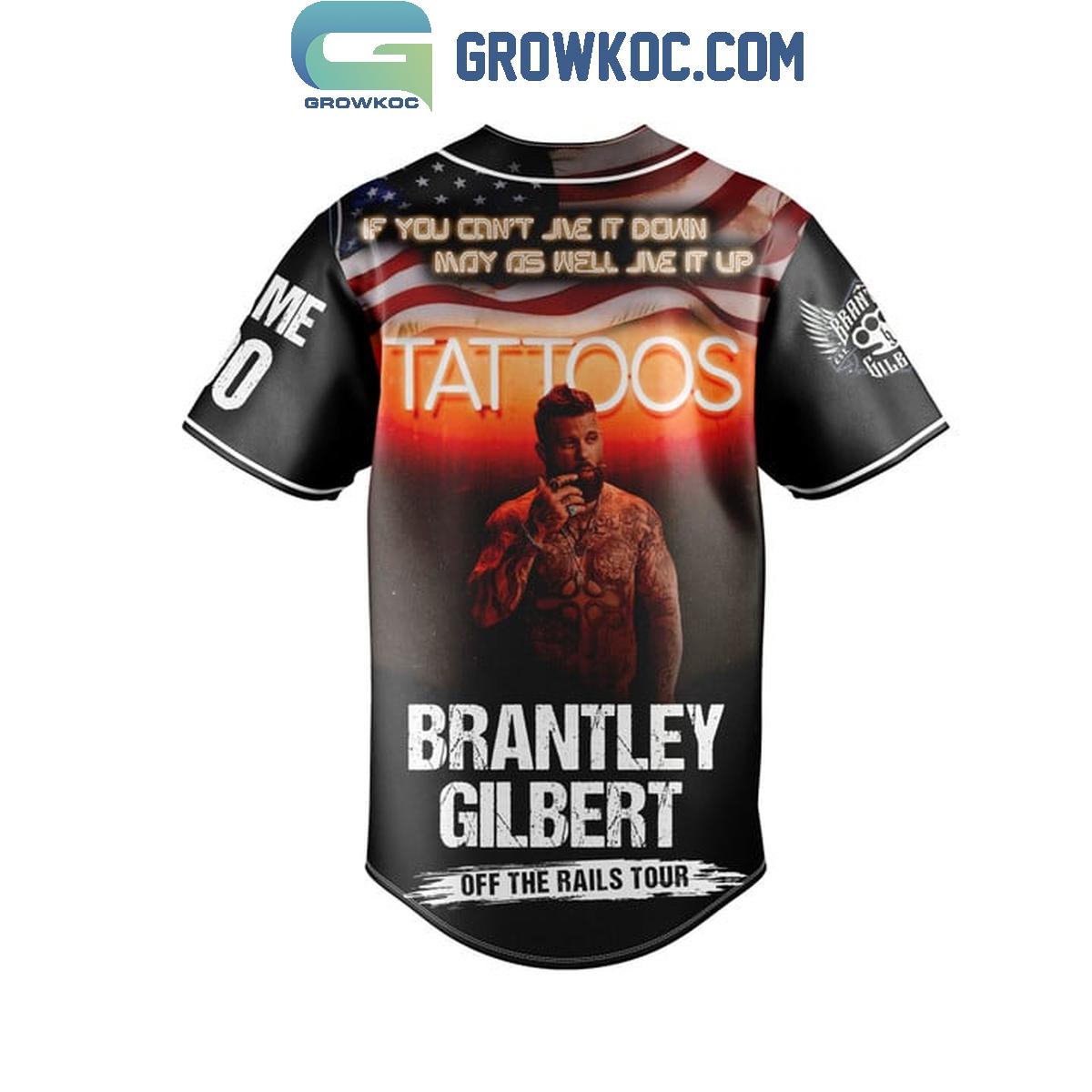 Brantley Gilbert If You Can’t Live It Down 2024 Personalized Baseball Jersey baseball jersey product view 3
