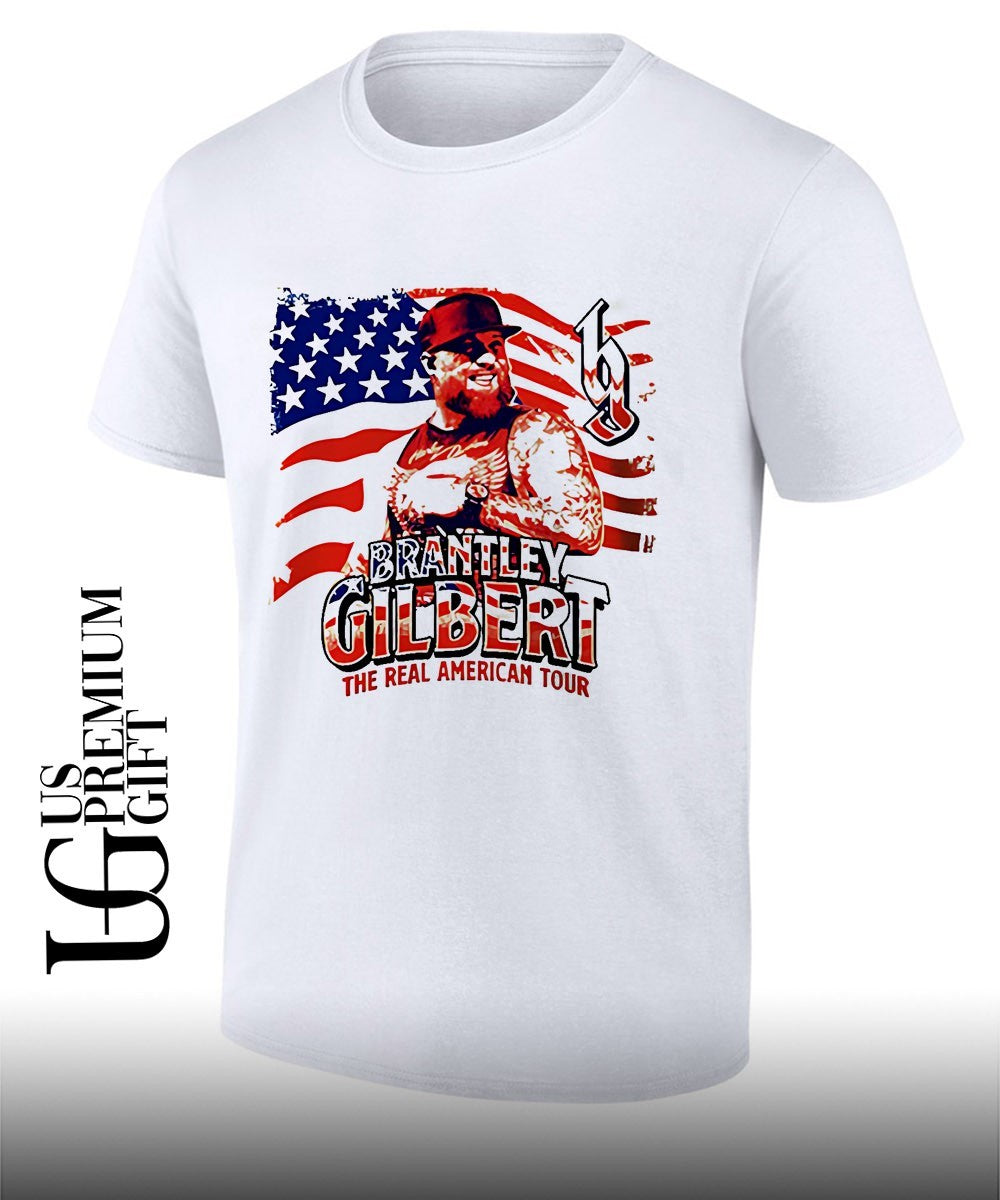 Brantley Gilbert The Real American Tour 2026 shirt Unisex T-shirt, Sweatshirt, Hoodie, Long Sleeve Tee - T-Shirt, Sweatshirt, Hoodie