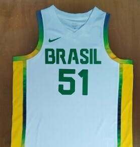 Brasil 24 White Basketball Jersey basketball jersey product view 1