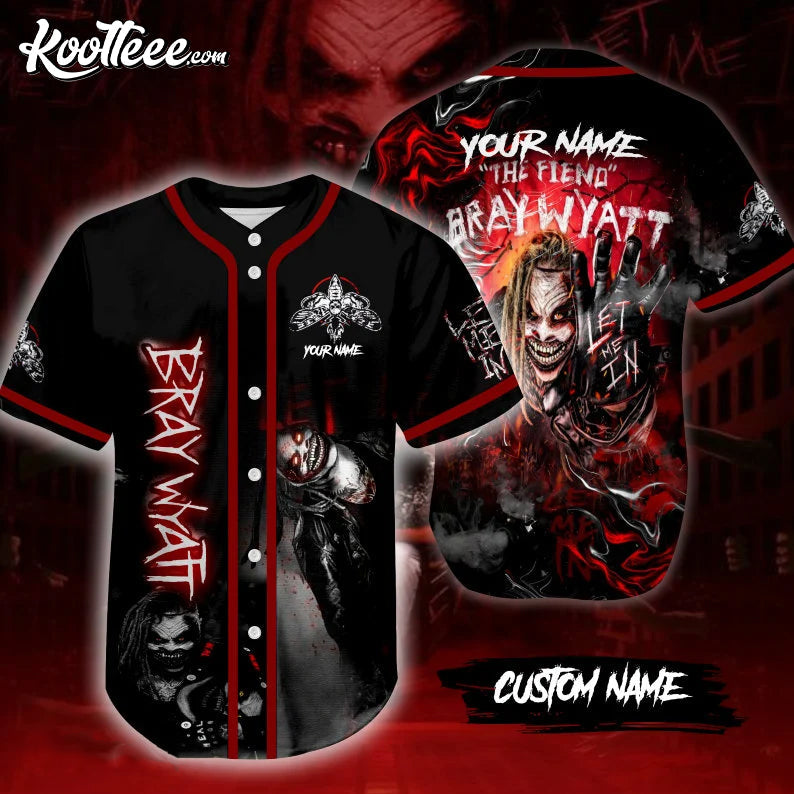 Bray Wyatt Custom Baseball Jersey baseball jersey product view 1