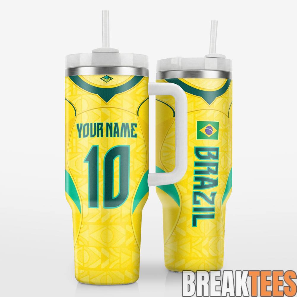 Brazil Jersey Design WC26 Custom Tumbler Unisex T-shirt, Sweatshirt, Hoodie, Long Sleeve Tee - T-Shirt, Sweatshirt, Hoodie