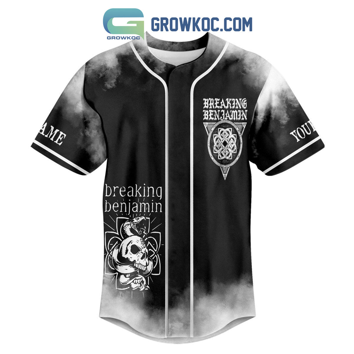 Breaking Benjamin Say Goodbye As We Dance With The Devil Tonight Personalized Baseball Jersey baseball jersey product view 2