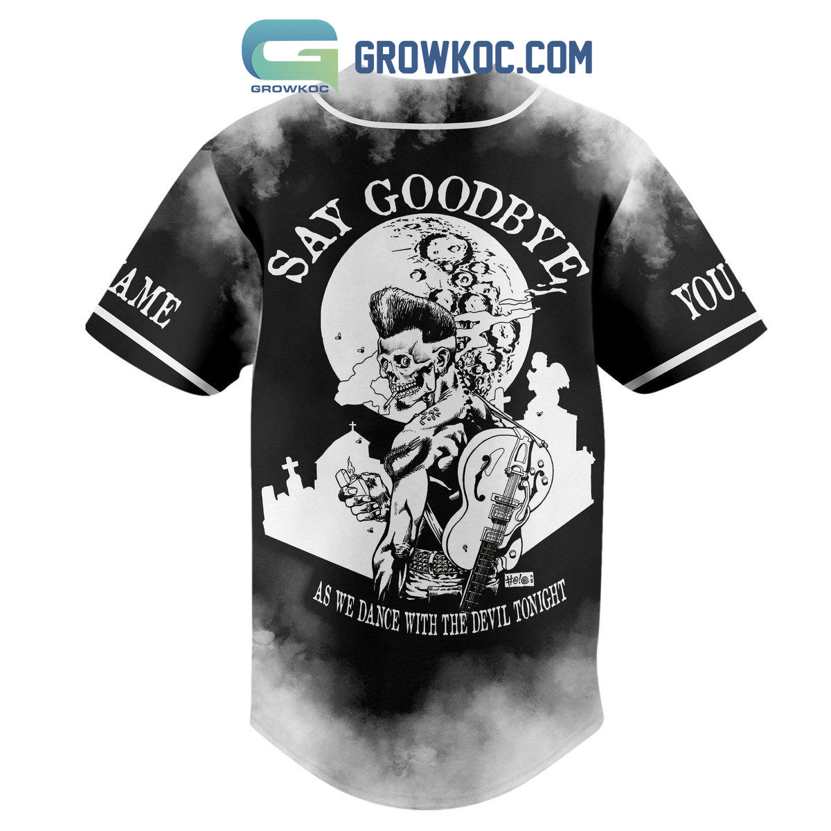 Breaking Benjamin Say Goodbye As We Dance With The Devil Tonight Personalized Baseball Jersey baseball jersey product view 3
