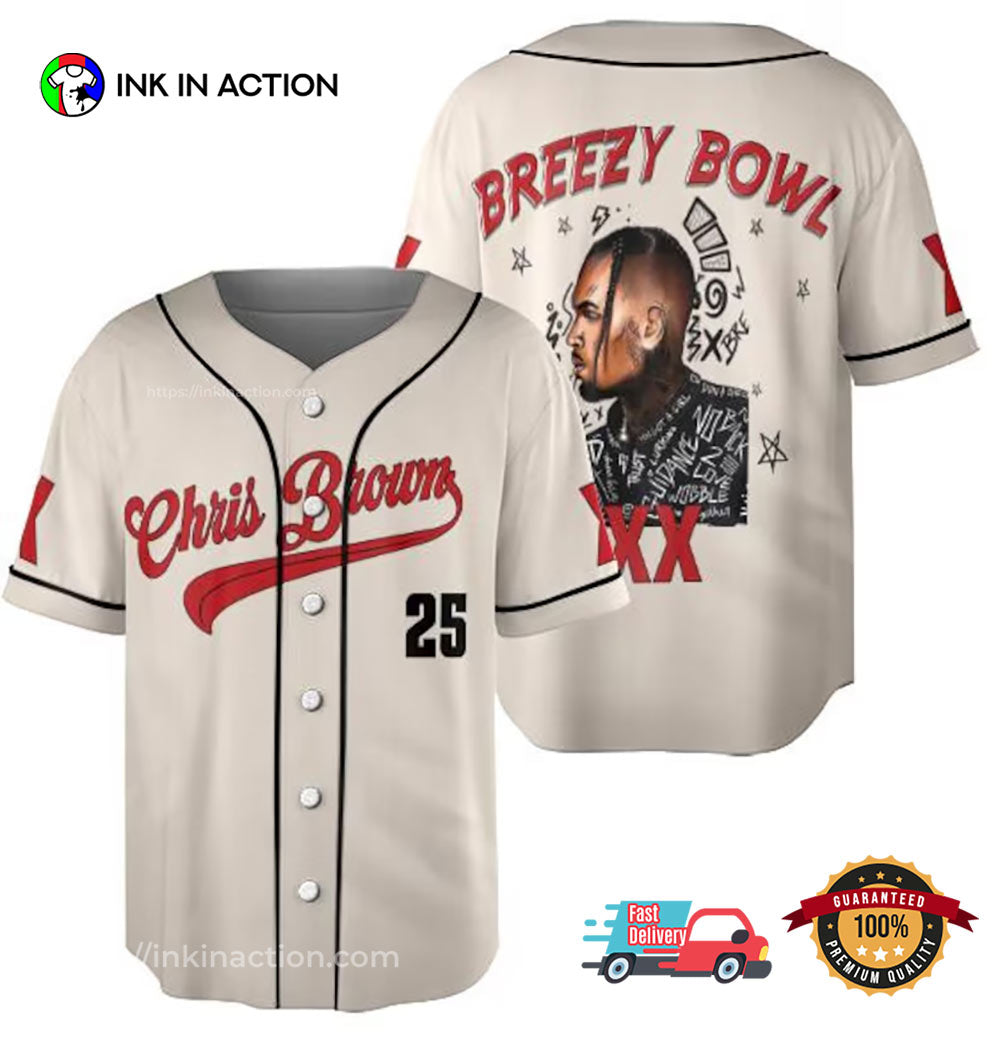 Breezy Bowl XX Tour 2025 Concert Baseball Jersey baseball jersey product view 1