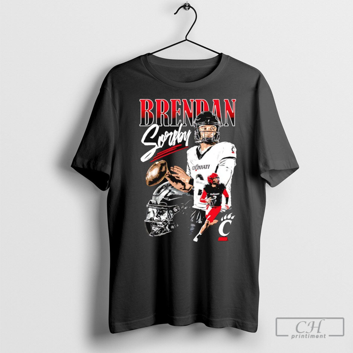 Brendan Sorsby Cincinnati Bearcats Football Graphic Shirt Tee Unisex T-shirt, Sweatshirt, Hoodie, Long Sleeve Tee - T-Shirt, Sweatshirt, Hoodie