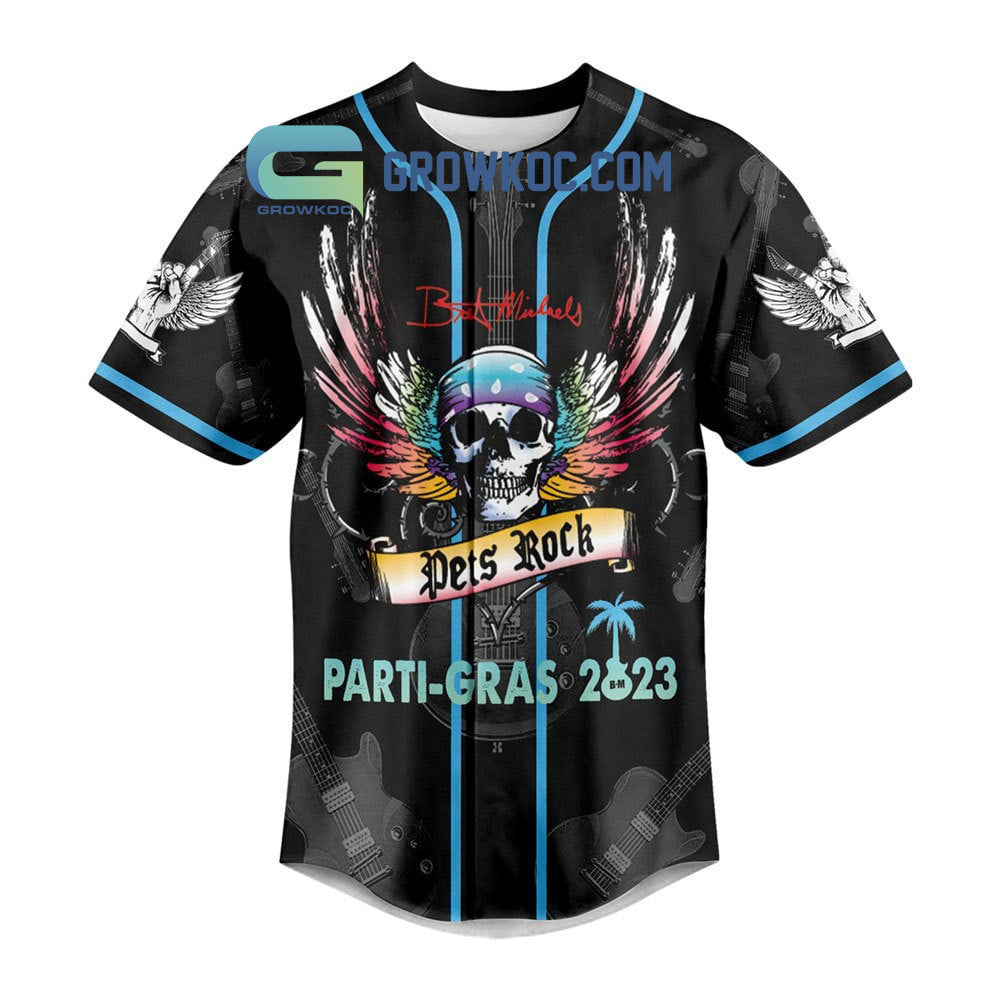 Bret Michaels Parti Gras 2023 Rock Music Born To Be A True Love Personalized Baseball Jersey baseball jersey product view 2