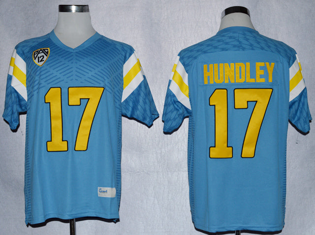 Brett Hundley 17 Blue College Football Jersey football jersey product view 1