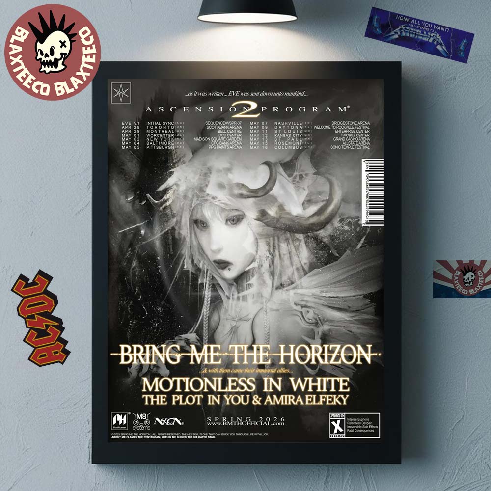 Bring Me The Horizon Ascension Program 2 North America Tour Spring 2026 Schedule Dates Home Decor Poster Canvas - T-Shirt, Sweatshirt, Hoodie
