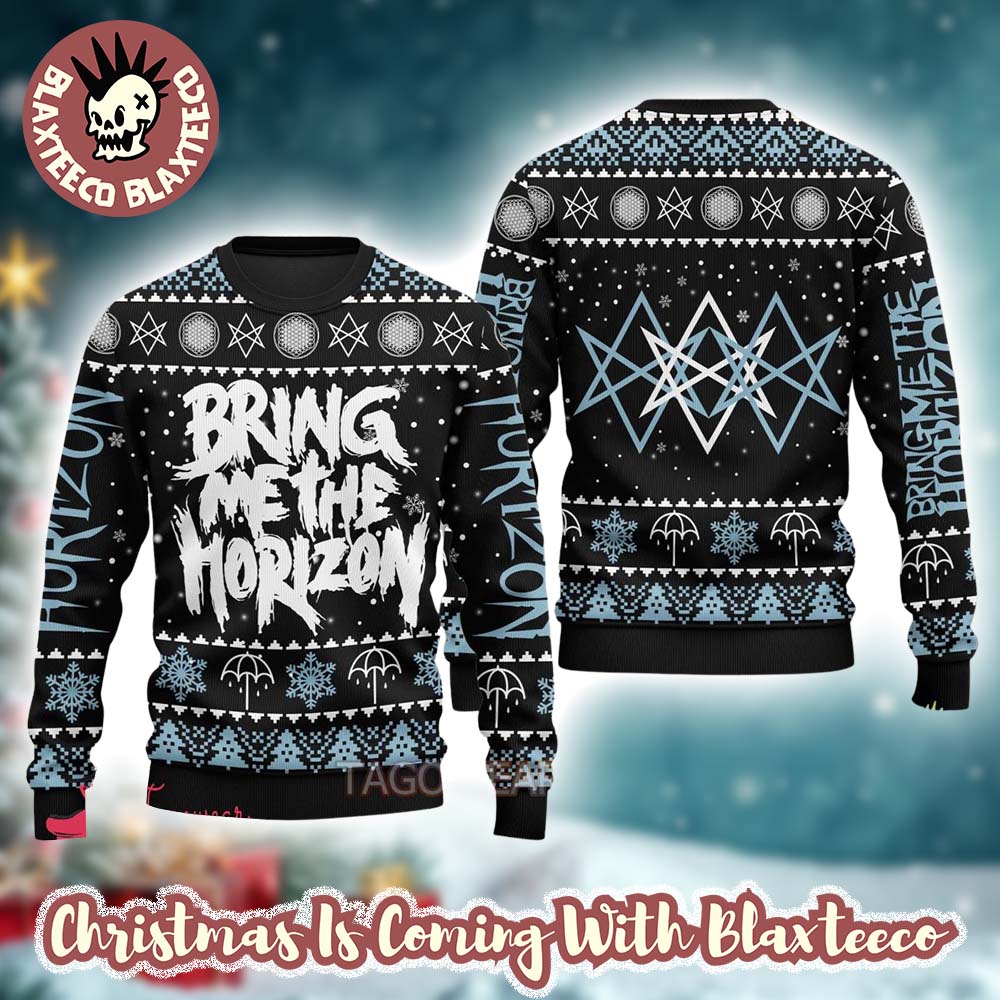Bring Me The Horizon Big Logo Knitted Ugly Christmas Sweater Unisex T-shirt, Sweatshirt, Hoodie, Long Sleeve Tee - T-Shirt, Sweatshirt, Hoodie