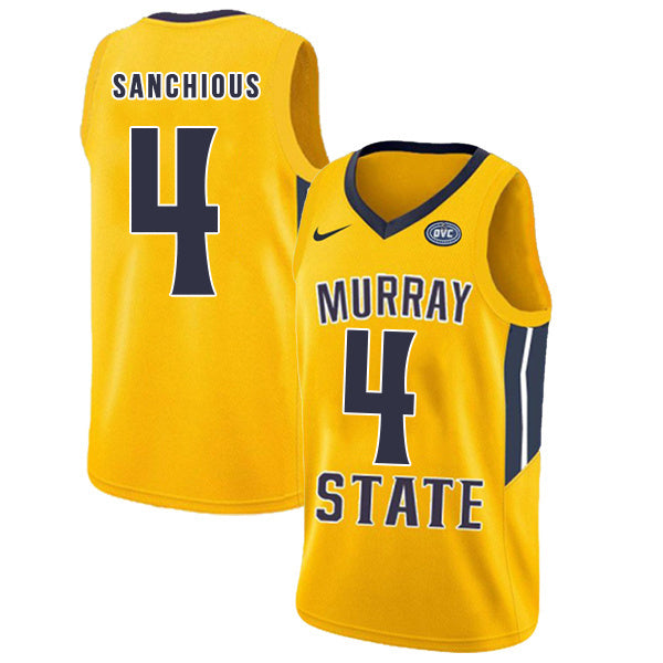 Brion Sanchious 4 Yellow College Football Jersey football jersey product view 1