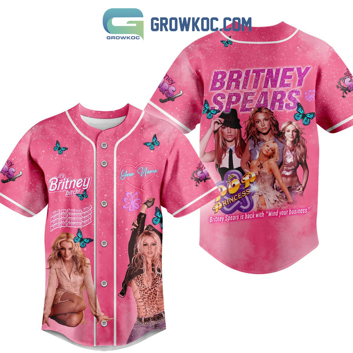 Britney Spears Is Back With Mind Your Business Personalized Baseball Jersey baseball jersey product view 1