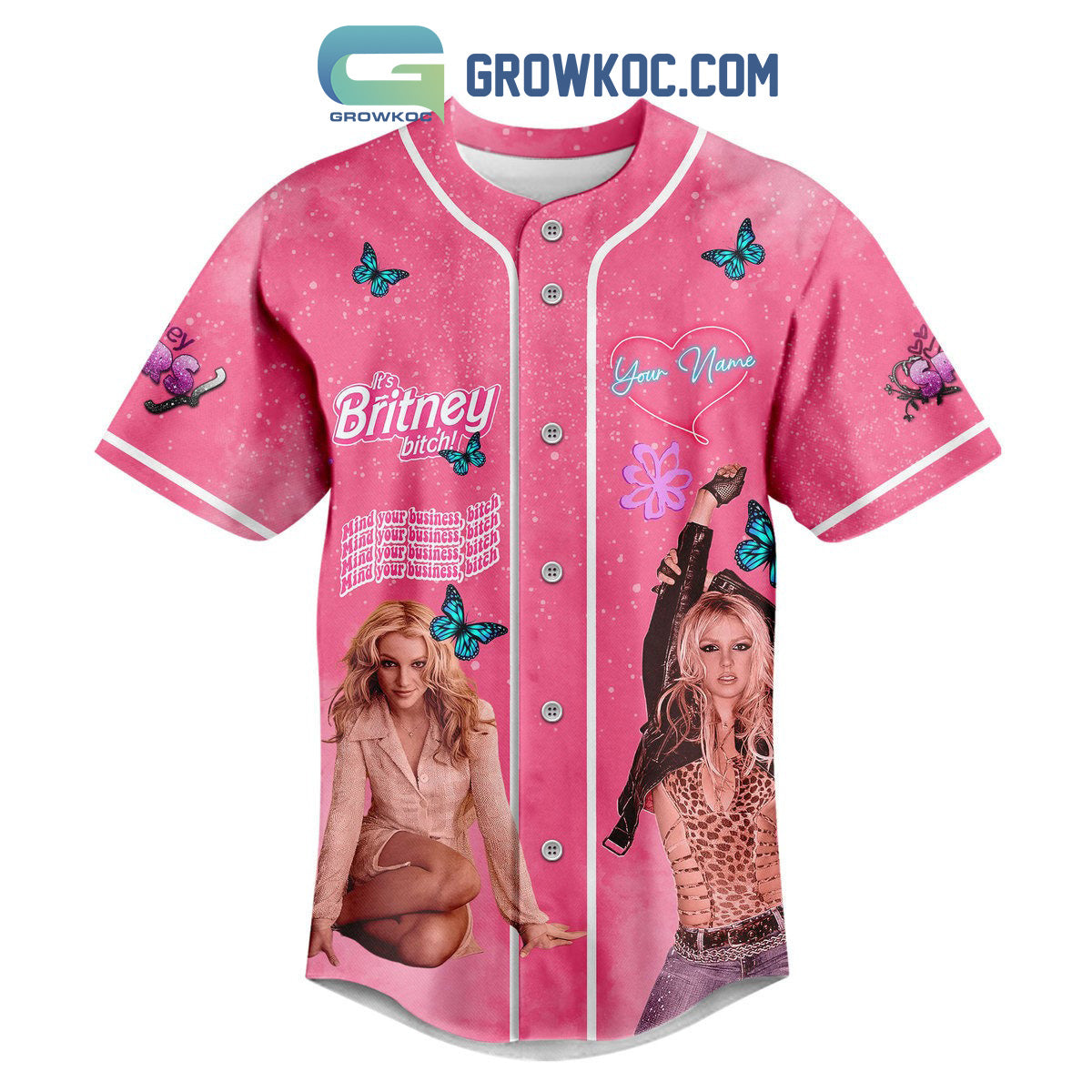 Britney Spears Is Back With Mind Your Business Personalized Baseball Jersey baseball jersey product view 2