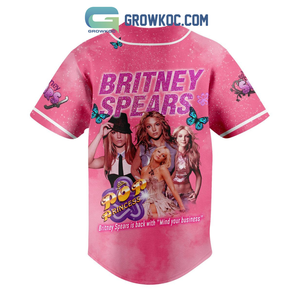 Britney Spears Is Back With Mind Your Business Personalized Baseball Jersey baseball jersey product view 3