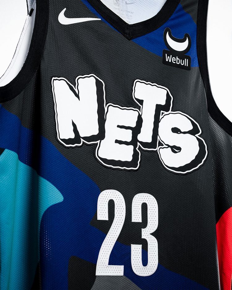 Brooklyn Nets Partner With KAWS For 2023-24 City Edition Uniforms Style 1 Basketball Jersey basketball jersey product view 1