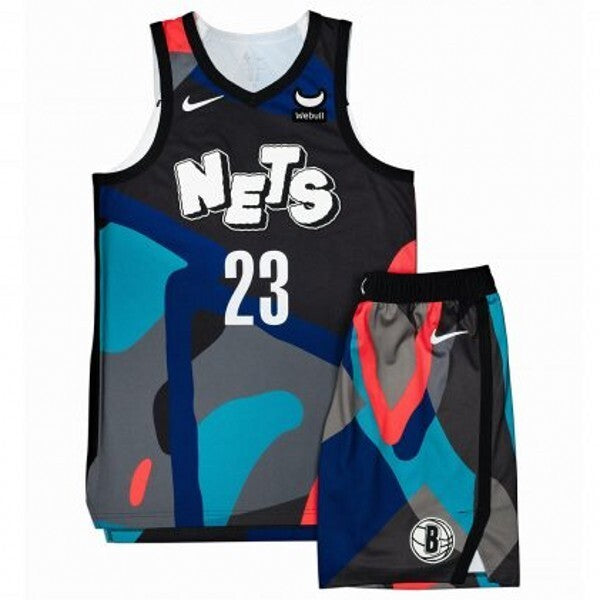 Brooklyn Nets Partner With KAWS For 2023-24 City Edition Uniforms Style 2 Basketball Jersey basketball jersey product view 1