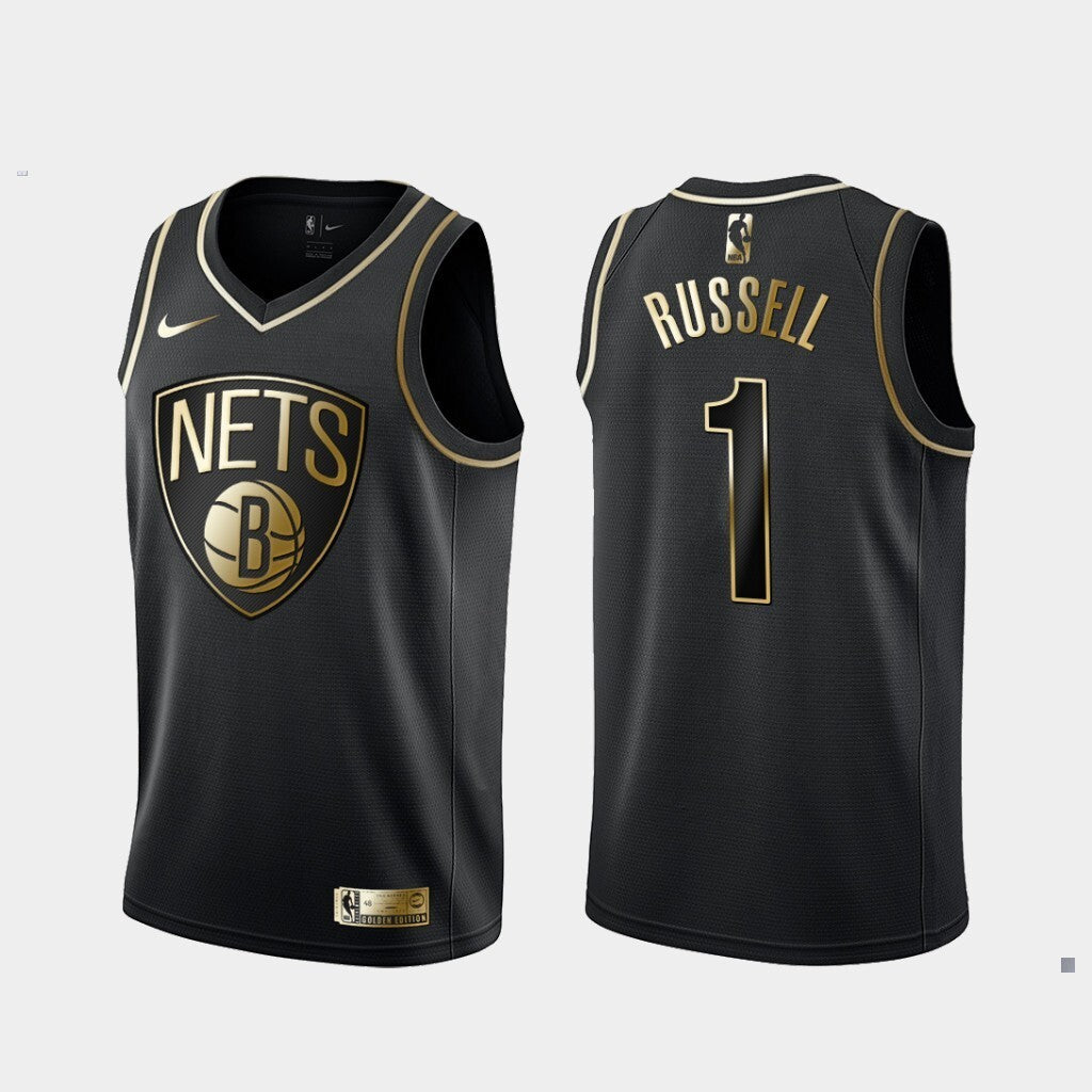 Brooklyn Nets #1 D Angelo Russell Basketball Jersey basketball jersey product view 1