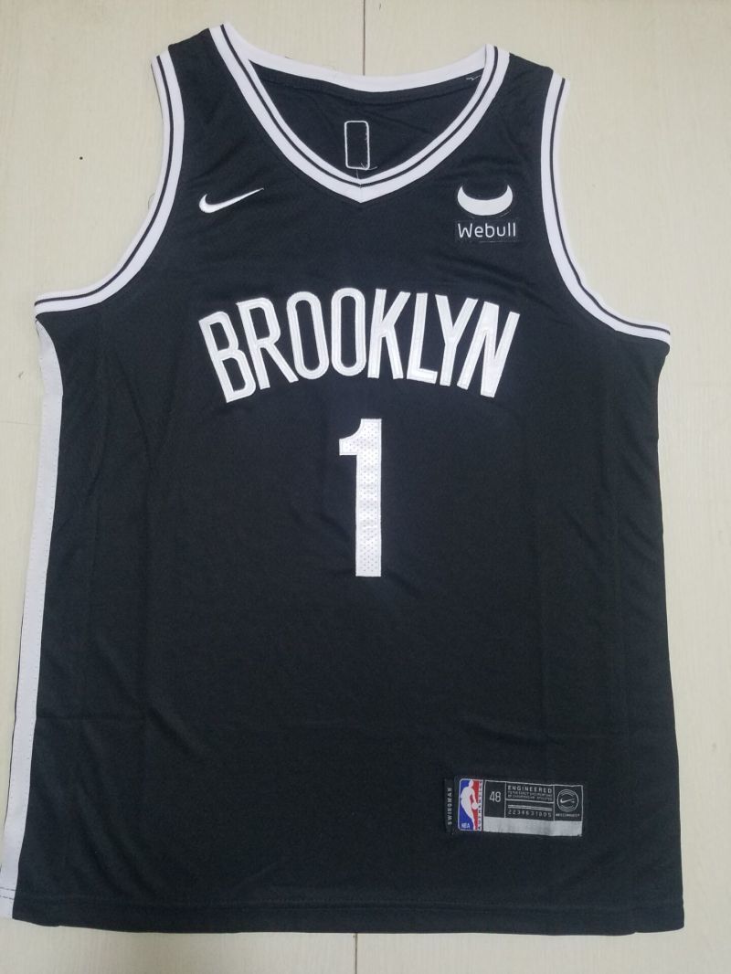 Brooklyn Nets #1 Mikal Bridges Nets 1 Black s-xxl Style 2 Basketball Jersey basketball jersey product view 1