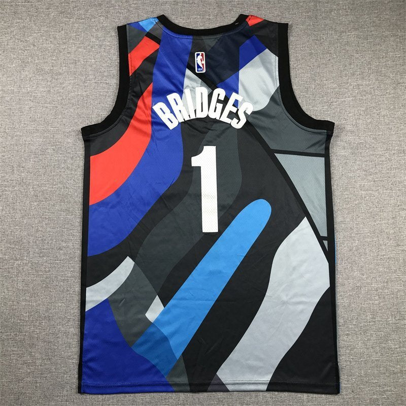Brooklyn Nets #1 Mikal Bridges Nets 1 City s-xxl Style 1 Basketball Jersey basketball jersey product view 1