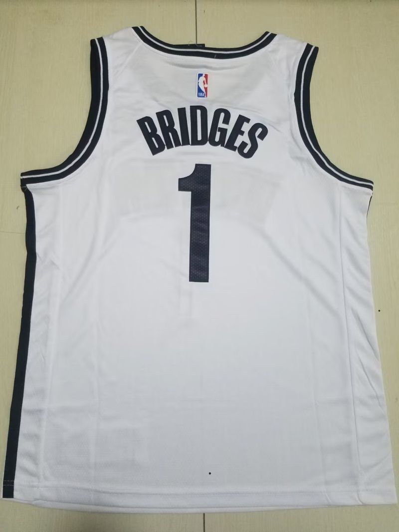 Brooklyn Nets #1 Mikal Bridges Nets 1 White s-xxl Style 1 Basketball Jersey basketball jersey product view 1