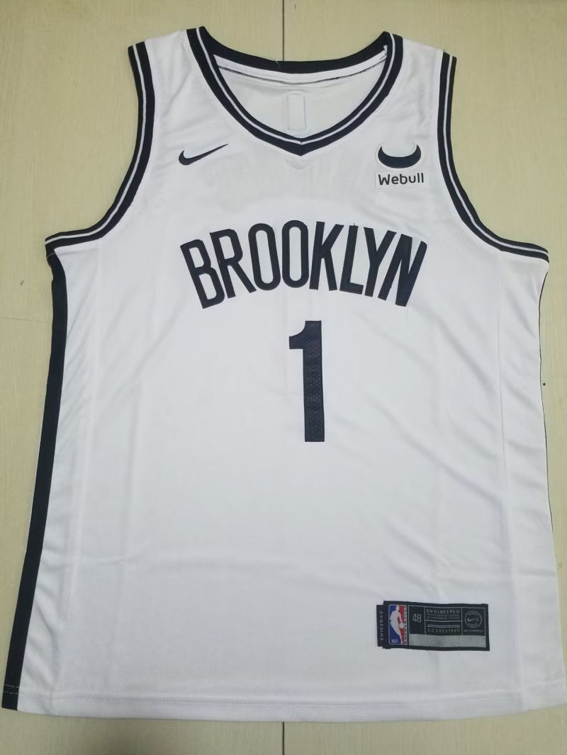 Brooklyn Nets #1 Mikal Bridges Nets 1 White s-xxl Style 2 Basketball Jersey basketball jersey product view 1