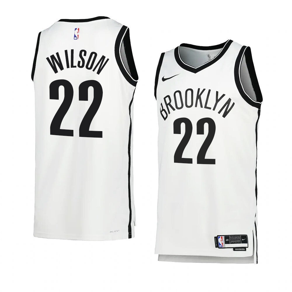 Brooklyn Nets #22 Jalen Wilson Association Edition White Jersey 2023 NBA Draft Basketball Jersey basketball jersey product view 1