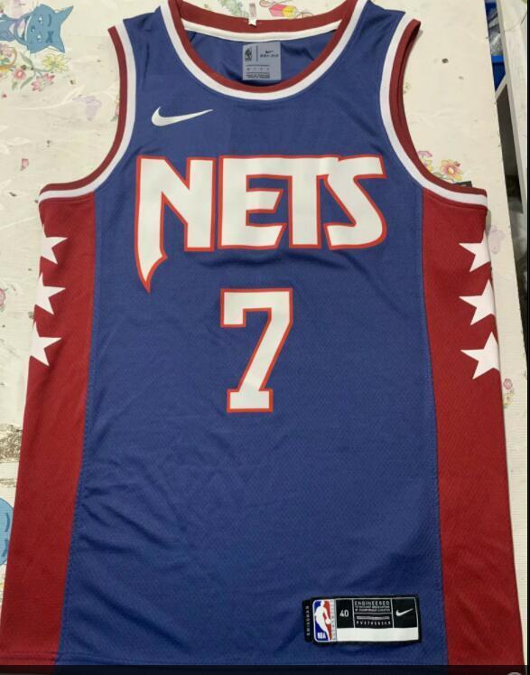 Brooklyn Nets #7 Durant 2122 city jersey blue (heat pressed) Style 2 Basketball Jersey basketball jersey product view 1