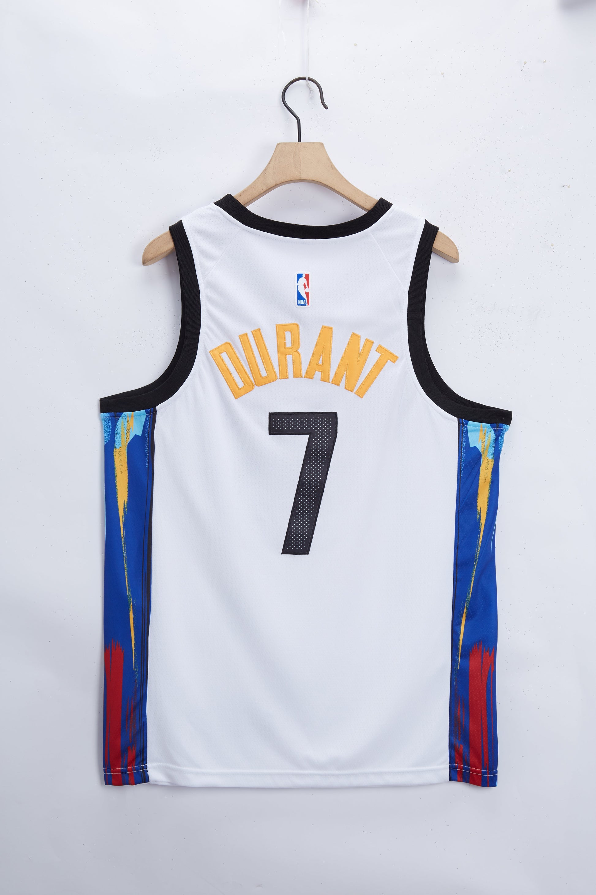 Brooklyn Nets #7 Kevin Durant 2021 Nets 7 # White City Edition Style 1 Basketball Jersey basketball jersey product view 1