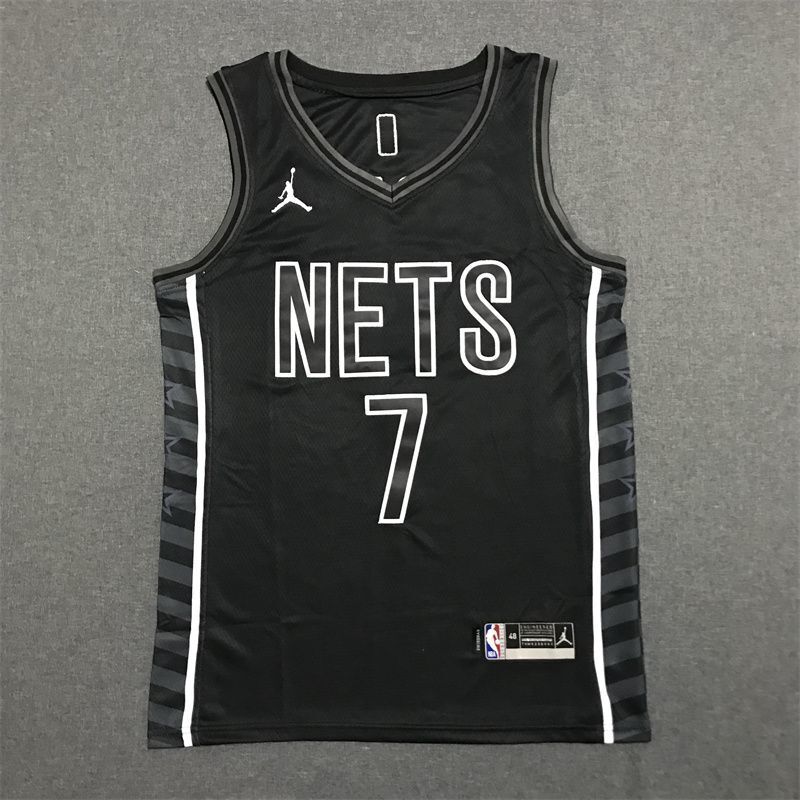 Brooklyn Nets #7 Kevin Durant 22-23 New Season New Nets 7 # Kevin · Durant Statement Edition Black Jersey Style 2 basketball jersey product view 1
