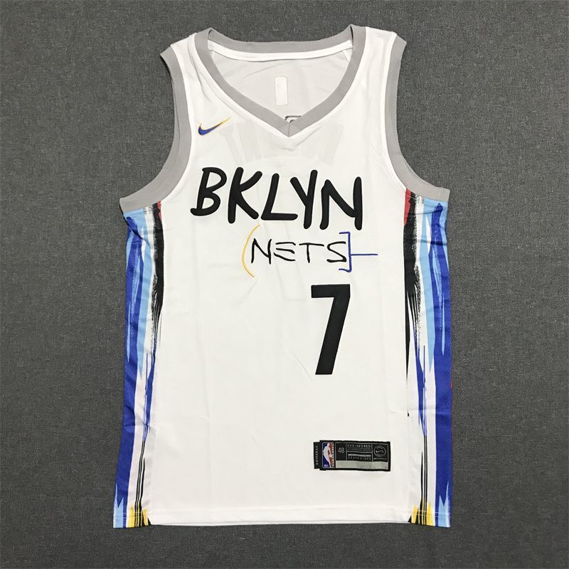 Brooklyn Nets #7 Kevin Durant 23 Season New Nets 7 # Durant City Edition White Jersey Style 2 basketball jersey product view 1