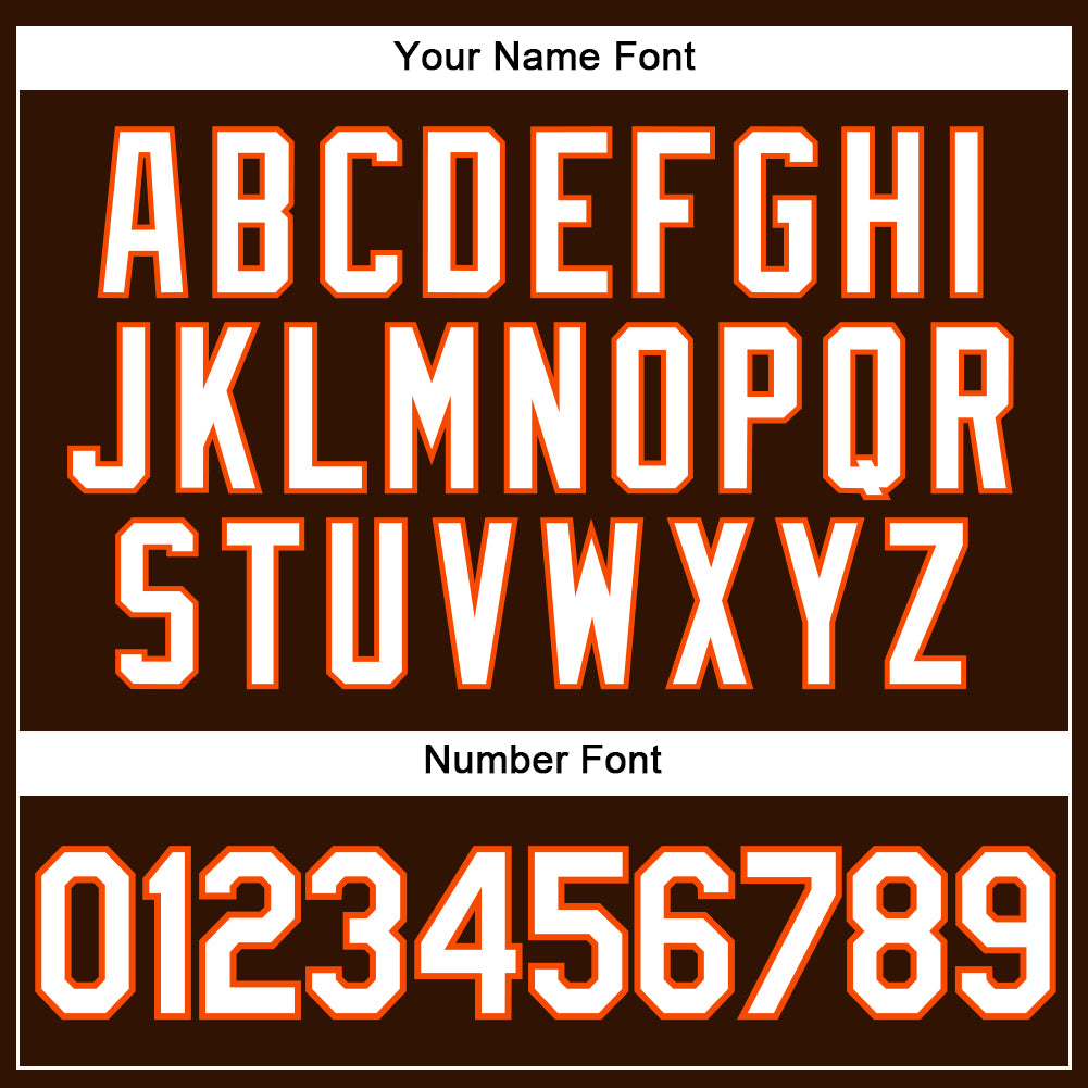 Custom Brown White Pinstripe Orange Authentic Baseball Jersey baseball jersey product view 5