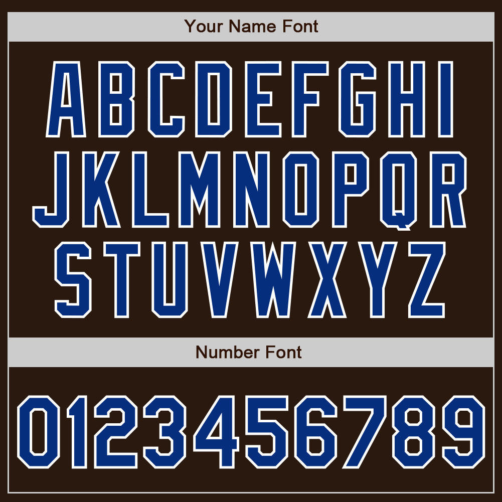 Custom Brown Royal-White Authentic Baseball Jersey baseball jersey product view 5