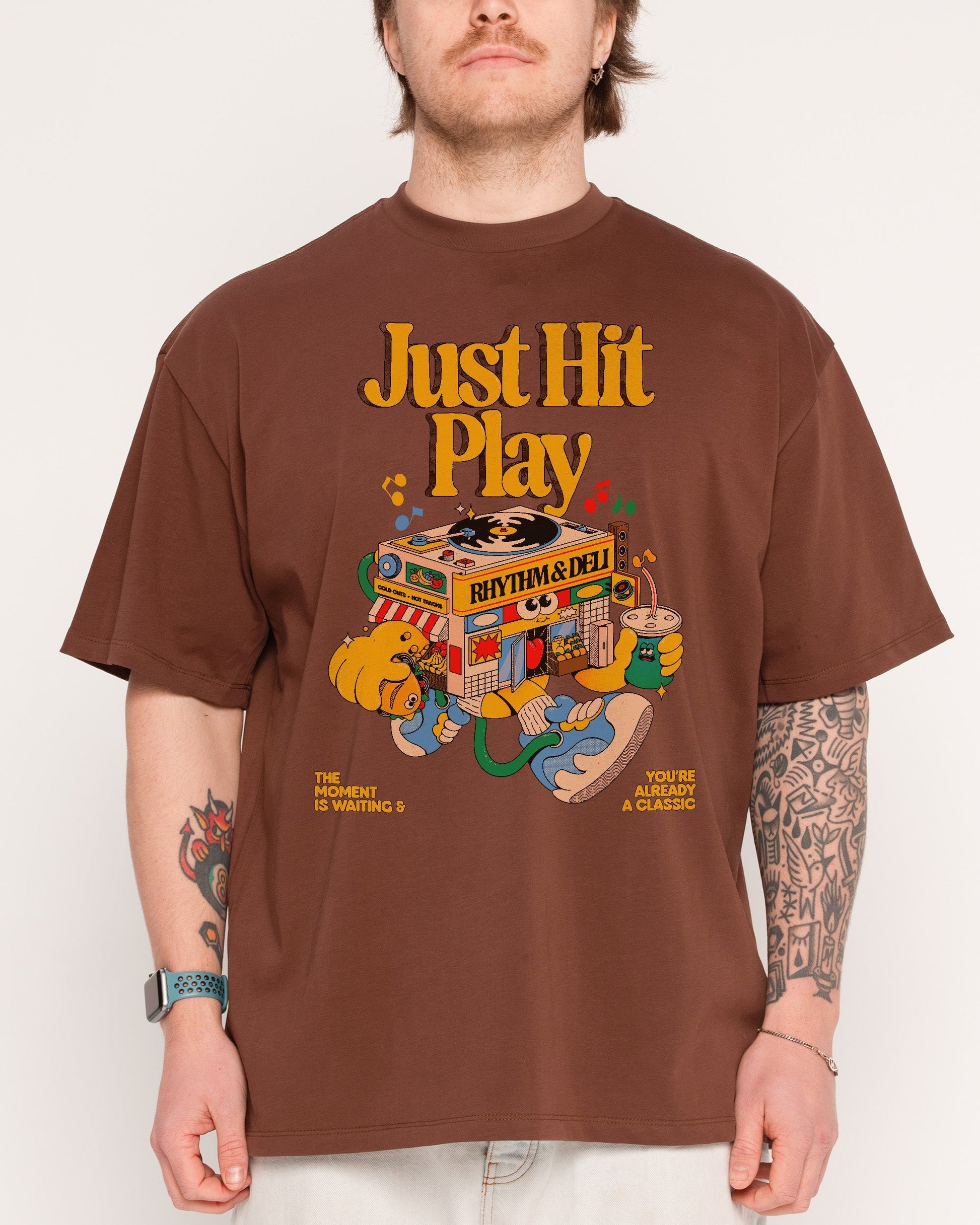 Just Hit Play Oversized Tee Unisex T-shirt, Sweatshirt, Hoodie, Long Sleeve Tee - T-Shirt, Sweatshirt, Hoodie