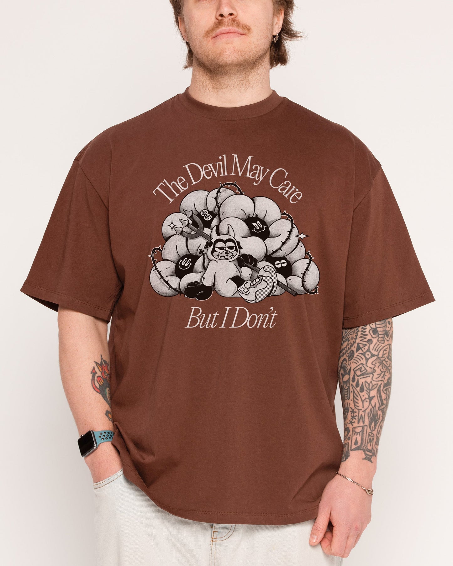 Devil May Care Oversized Tee Unisex T-shirt, Sweatshirt, Hoodie, Long Sleeve Tee - T-Shirt, Sweatshirt, Hoodie