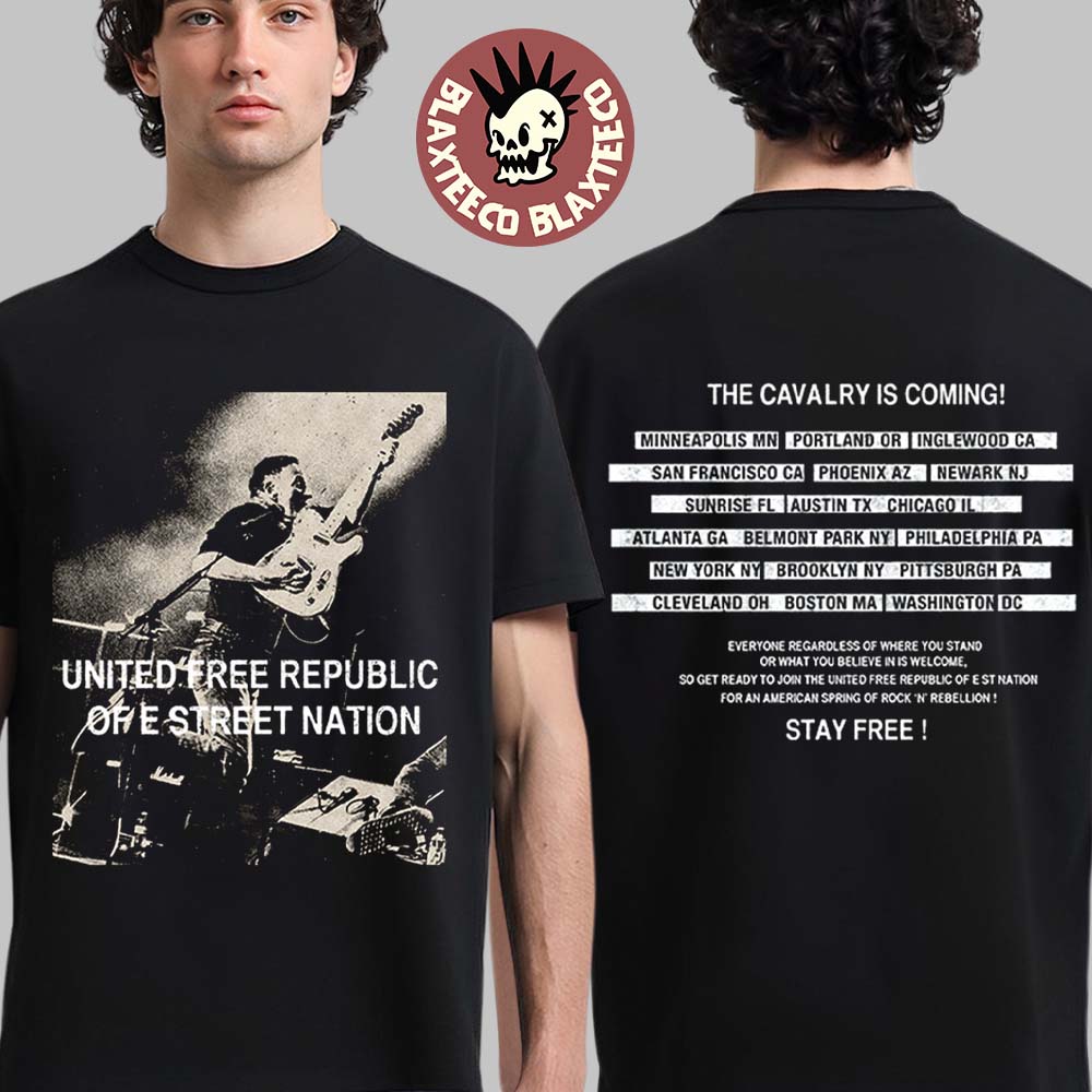 Bruce Springsteen Land Of Hope And Dreams American Tour 2026 Merch United Free Republic T-Shirt - T-Shirt, Sweatshirt, Hoodie