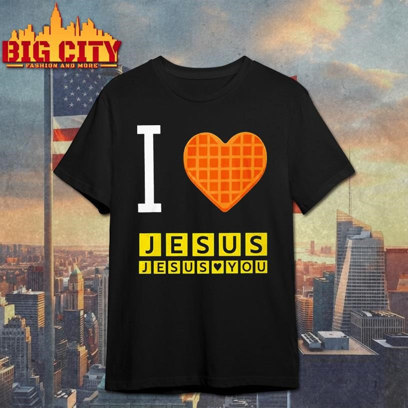 Bryce Crawford Wearing I Love Jesus Jesus Loves You Waffle House Shirt Unisex T-shirt, Sweatshirt, Hoodie, Long Sleeve Tee - T-Shirt, Sweatshirt, Hoodie