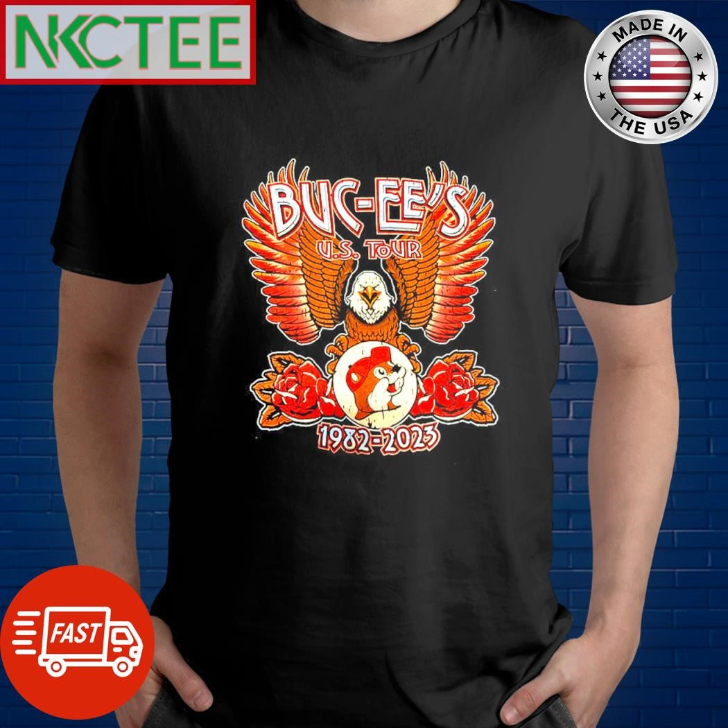 Buc-ee’s US Tour 1982-2023 eagle shirt Unisex T-shirt, Sweatshirt, Hoodie, Long Sleeve Tee - T-Shirt, Sweatshirt, Hoodie