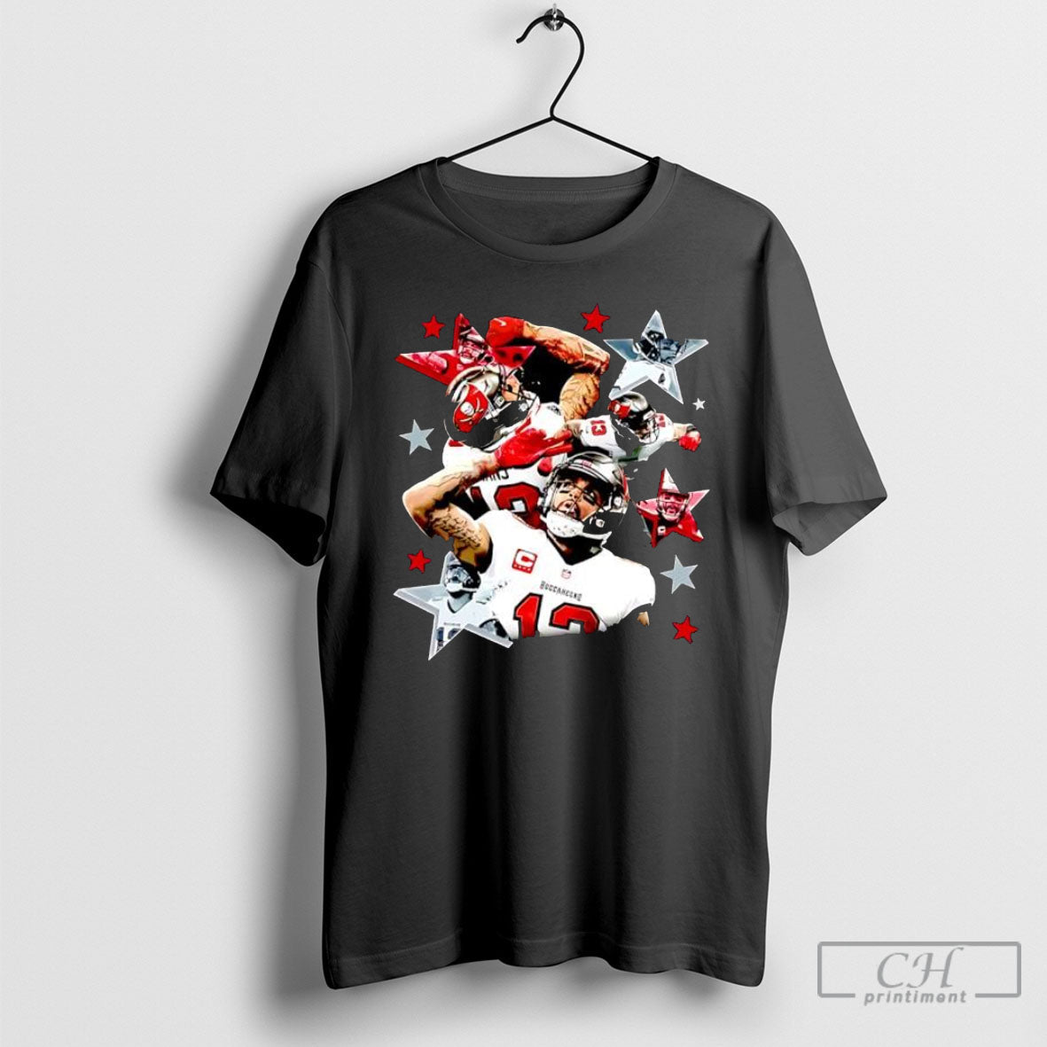 Buccaneers Red And Pewter Stars Football Team Shirt Tee Unisex T-shirt, Sweatshirt, Hoodie, Long Sleeve Tee - T-Shirt, Sweatshirt, Hoodie