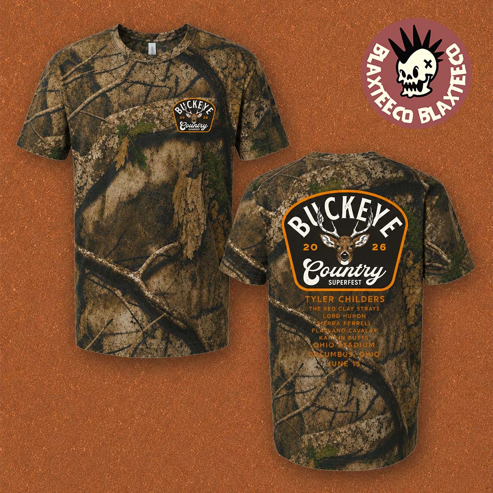 Buckeye Country Superfest 2026 Exclusive Merchandise In Columbus Ohio At Ohio Stadium On June 13 2026 Camo T-Shirt - T-Shirt, Sweatshirt, Hoodie