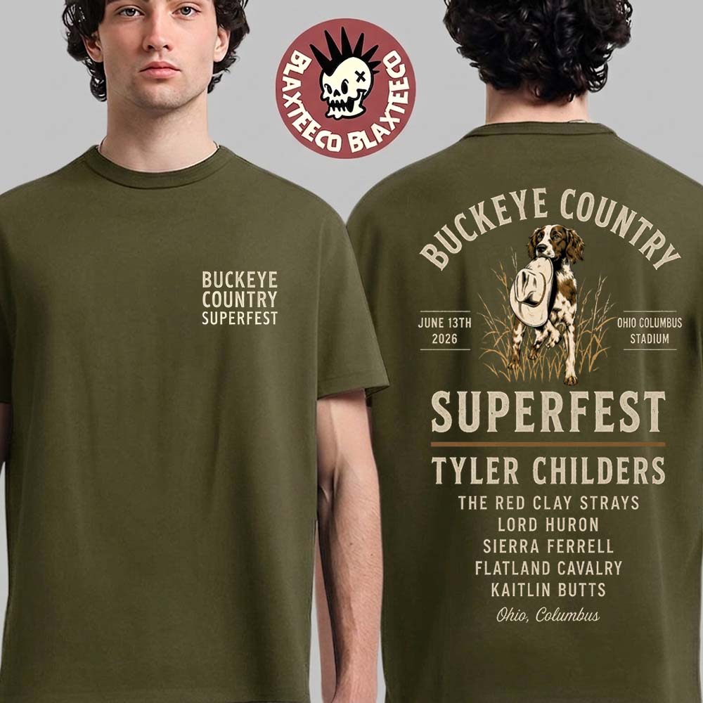 Buckeye Country Superfest 2026 Exclusive Merchandise In Columbus Ohio At Ohio Stadium On June 13 2026 The Dog Green T-Shirt - T-Shirt, Sweatshirt, Hoodie