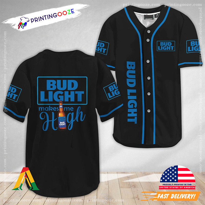 Bud Light Make Me High Baseball Jersey baseball jersey product view 1