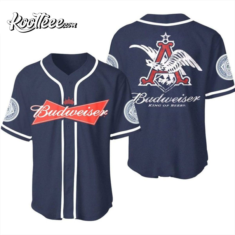 Budweiser King of Beers Baseball Jersey baseball jersey product view 1