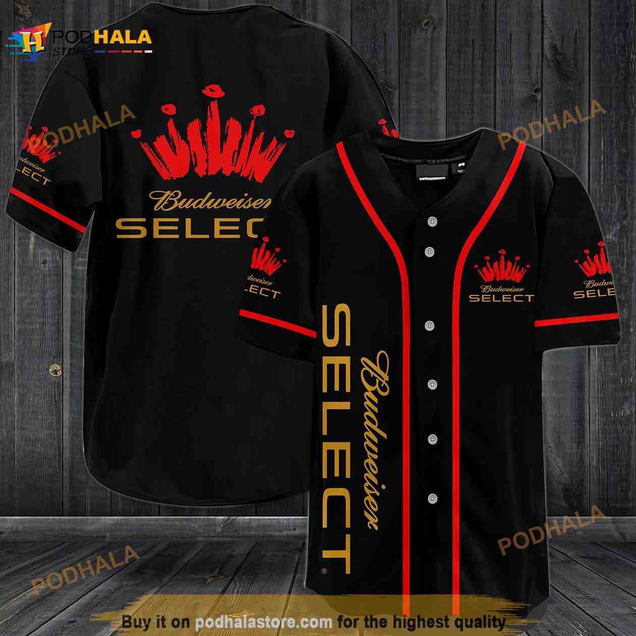 Budweiser Select 3D Baseball Jersey baseball jersey product view 1