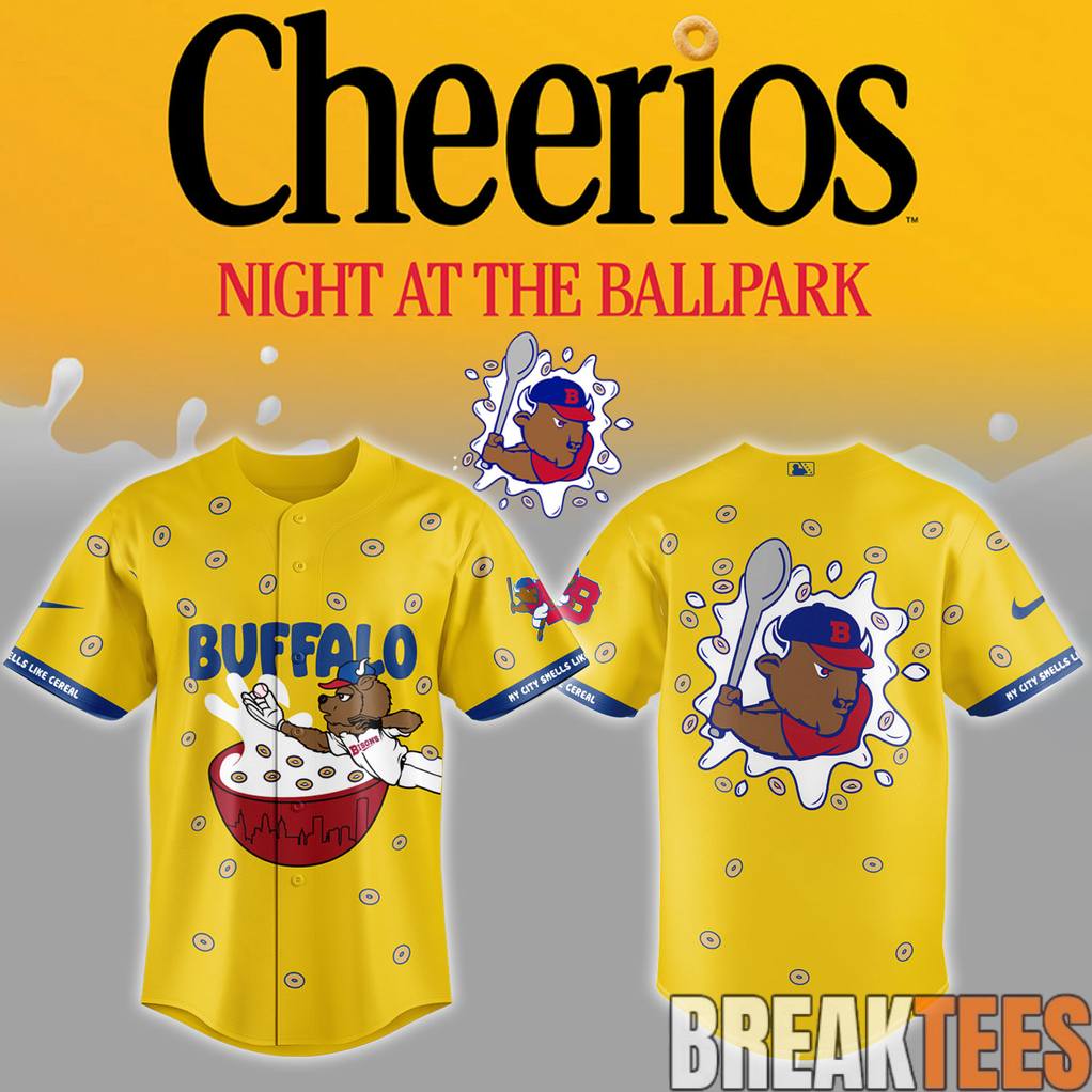 Buffalo Bisons Cheerios Night at the Ballpark Special Baseball Jersey baseball jersey product view 1