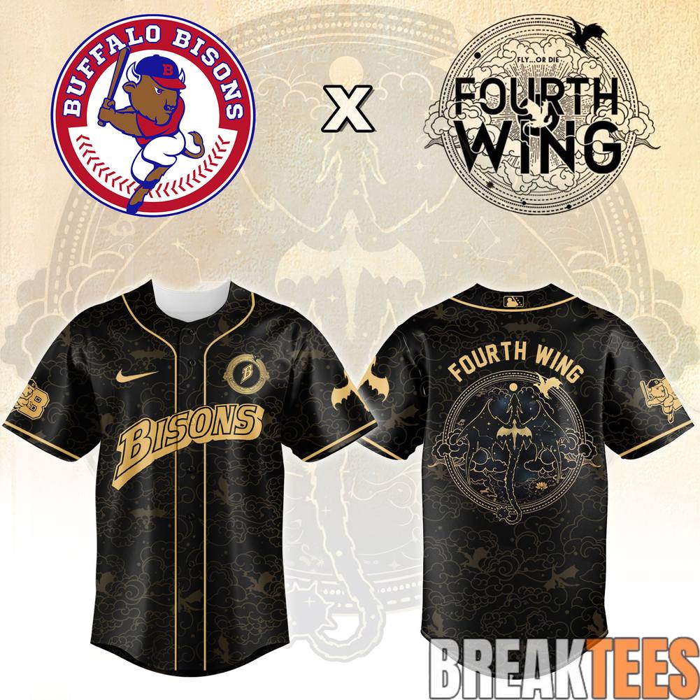 Buffalo Bisons x Fourth Wing Special Baseball Jersey Unisex T-shirt, Sweatshirt, Hoodie, Long Sleeve Tee - T-Shirt, Sweatshirt, Hoodie