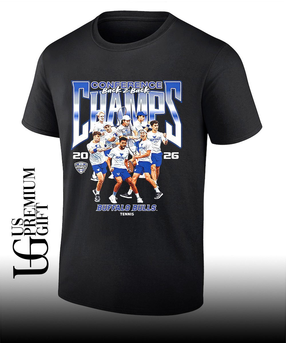 Buffalo Bulls Tennis Mens back 2 back Conference Champs shirt Unisex T-shirt, Sweatshirt, Hoodie, Long Sleeve Tee - T-Shirt, Sweatshirt, Hoodie