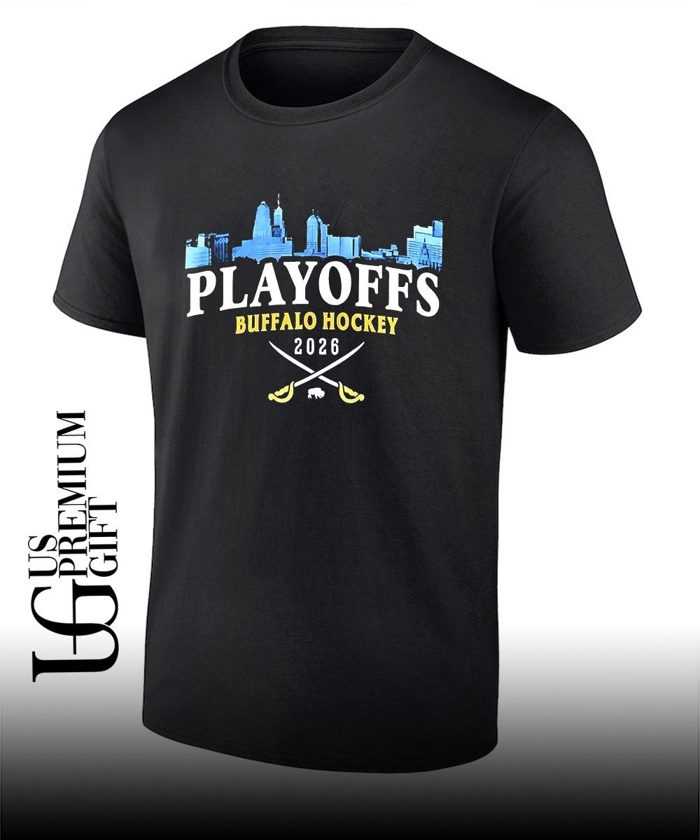 Buffalo Sabres 2026 Hockey Playoffs Skyline shirt Unisex T-shirt, Sweatshirt, Hoodie, Long Sleeve Tee - T-Shirt, Sweatshirt, Hoodie
